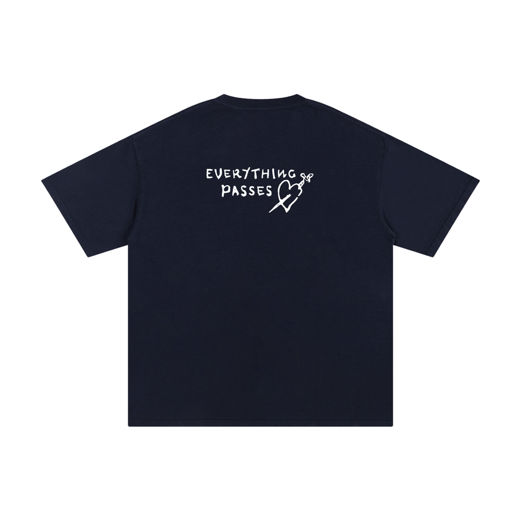 HEART TEE - NAVY